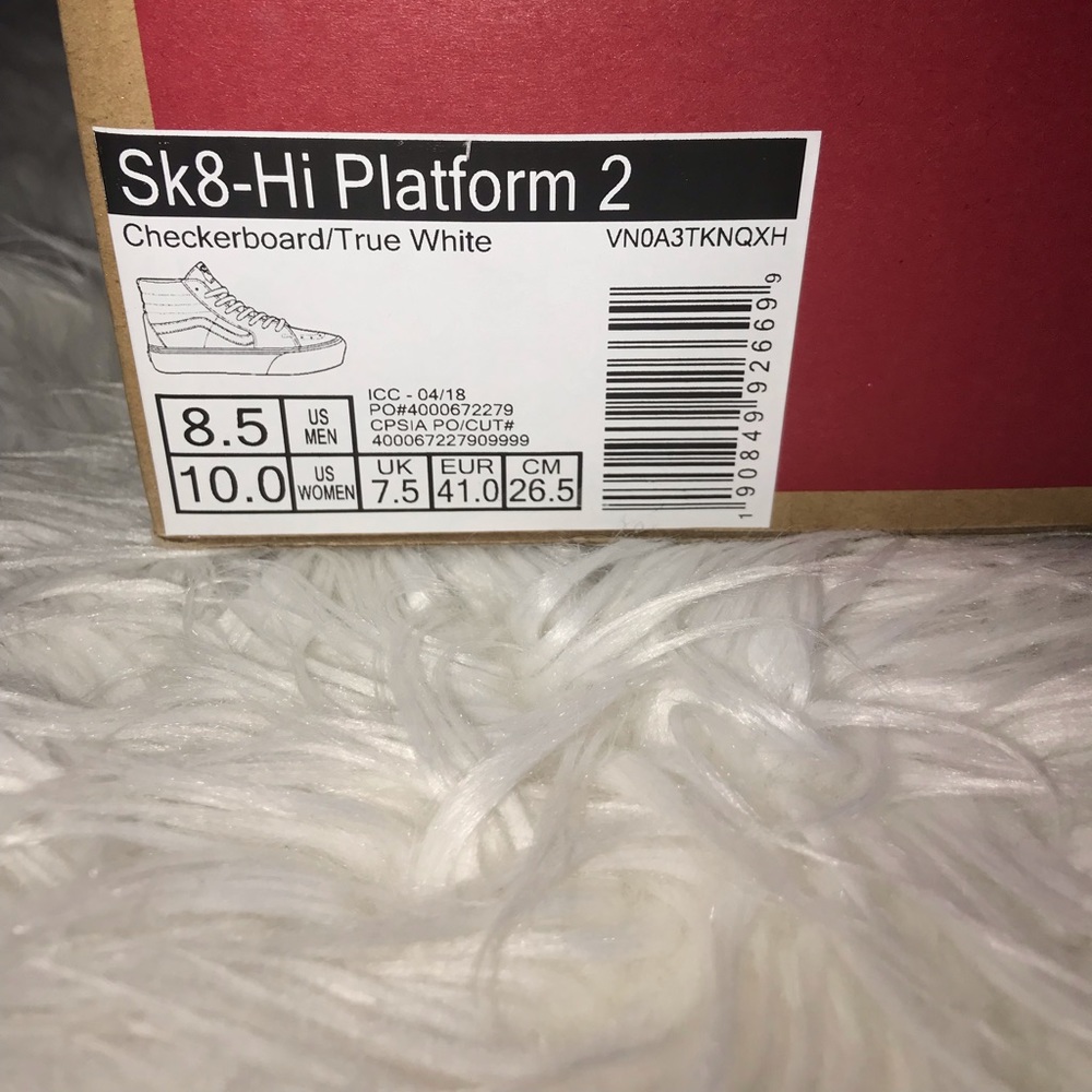 Platform checkerboard Vans